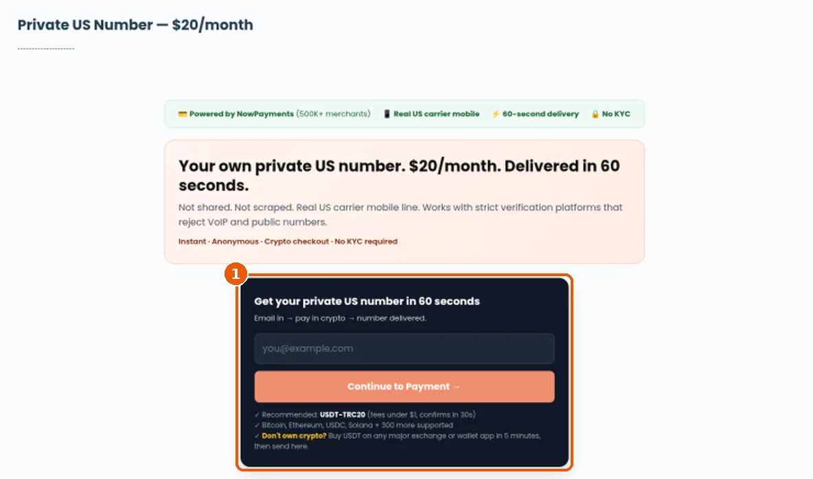How to Buy a Private US Phone Number ($20/month): Step-by-Step with Screenshots